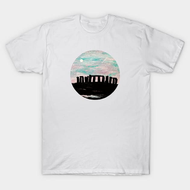 Stonehenge England Megaliths T-Shirt by CKastellanos